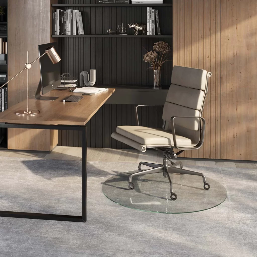 glass office chair mats for carpet